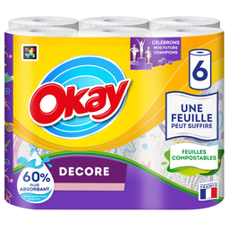 OKAY Papel de Cocina Decorado 6 rollos