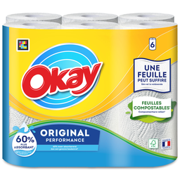 OKAY Papel de cocina Original 6 rollos