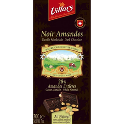 VILLARS gourmand noir amande bloc 200g
