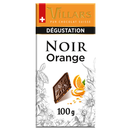 VILLARS Dégustation Chocolat noir orange Tablette de 100g