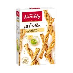 KAMBLY Biscuits apéritifs ficelles au fromage