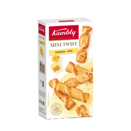KAMBLY Biscuits apéritifs Mini Twist fromage