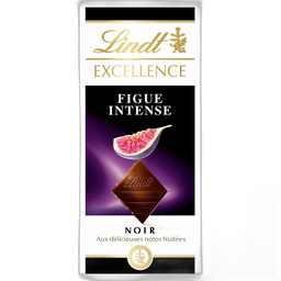 LINDT Excellence Tablette de chocolat noir dégustation figue intense 1 pièce 100g