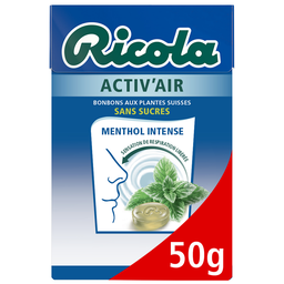 RICOLA Rebuçados Activ'air Mentol Intenso 50 g