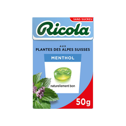RICOLA Rebuçados de ervas suíças mentol sem açúcar 50 g
