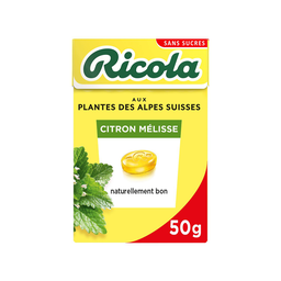 RICOLA Rebuçados de ervas Limão e Cidreira sem açúcar 50 g