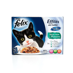 FELIX Pâtée Pour Chats Tendres Effilés Poissons En Gelée : Les 100 g