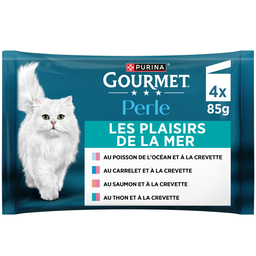 GOURMET Pâtée Pour Chat Adulte Effilés Bouchées Aux Poissons