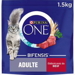 PURINA ONE Croquettes Pour Chat Adulte Boeuf Bifensis PURINA ONE