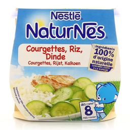 NATURNES Calabacín Arroz Pavo Nestle 2 x 200 g