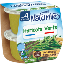 Nestle Naturnes Bol Aux Haricots Verts Dès 4 Mois 2X130G