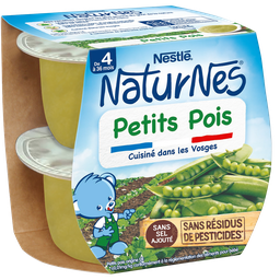 Nestle Naturnes Bol Aux Petits Pois Dès 4 Mois 2X130G