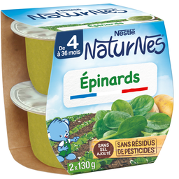 Nestle Naturnes Bol Épinards Dès 4 Mois 2X130G