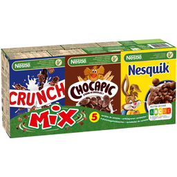 Nestle Mix Mini Boîtes De Céréales Lion Chocapic Nesquik Crunch Cookie Crisp 6 Boites 190G