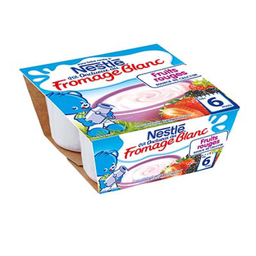 NESTLE Dessert lacté bébé dès 6 mois Fromage Blanc Fruits Rouges Petit Onctueux 100 g