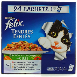 FELIX Pâtée Pour Chats Tendres Effilés : 2400 g