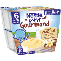 NESTLE Dessert bébé dés 6 mois petit gourmand saveur vanille 100 g