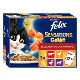PURINA Pâtée pour chat aux viandes FELIX 12 sachets de 100 g