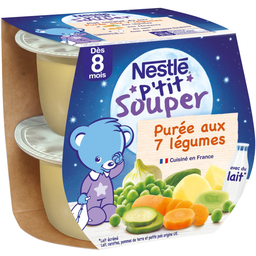 Nestle P'Tit Souper Bol Purée Aux 7 Légumes Dès 8 Mois 2X200G