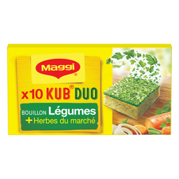 Maggi Kub Duo Bouillon De Légumes Et Herbes Du Marché 10 Cubes 105G