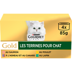 GOURMET Sachets fraîcheur pour chat GOLD Les Terrines - 4x85g