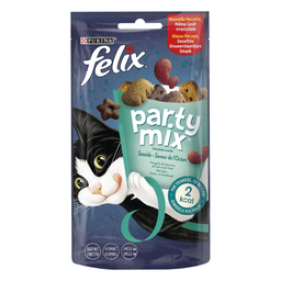 FELIX Purina Friandises pour chat saveur de l'océan saumon colin truite Party Mix 60 g