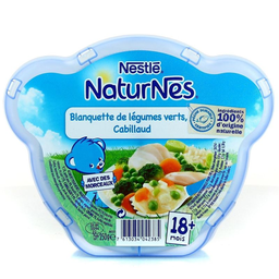 NESTLE naturnes blanquette legumes/cabillaud 250g