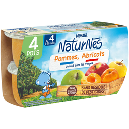 NATURNES Puré de frutas Manzana Albaricoque 4x130g