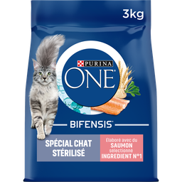 PURINA ONE Croquettes Pour Chat Adulte Stérilisé Saumon Bifensis PURINA ONE