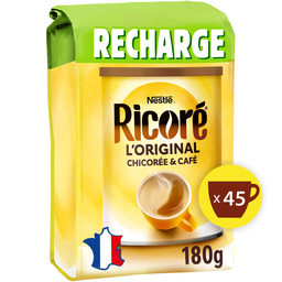 Nestle Recharge Café Chicorée Soluble Ricoré Original Éco Pack 45 Tasses 180G