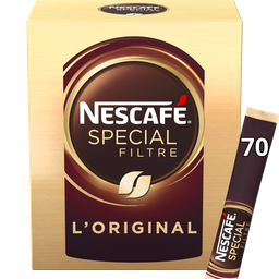 NESCAFE Café soluble lyophilisé Special filtre L'original riche et subtil intensité 6 70 sticks 140g