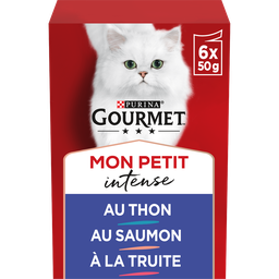 GOURMET Mon petit sachets repas pâtée poissons pour chat 6x50g