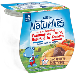 Nestle Naturnes Bol Pomme De Terre Et Boeuf À La Tomate Dès 6 Mois 2X200G