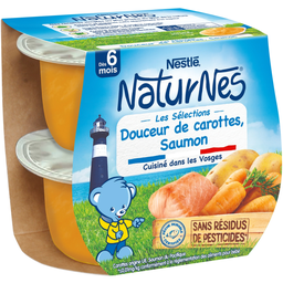 NESTLE Baby Food Carrots Salmon Naturnes 2x200g