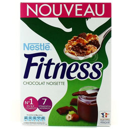 FITNESS chocolat/noisettes nestle 375g