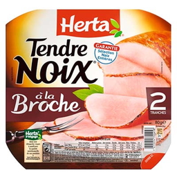 HERTA Jambon Tendre Noix Broche 80 g