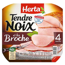 HERTA Jambon Tendre Noix Broche 4 Tranches 160 g