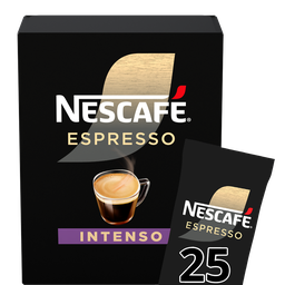 NESCAFE Café soluble en sticks espresso intenso 100% arabica 25 sticks 45g