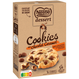 NESTLE Préparation pour cookies au chocolat caramel 16 cookies 340g