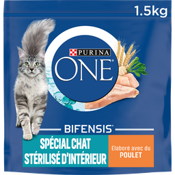 PURINA ONE Croquettes Pour Chat Adulte Stérilisé Intérieur Poulet PURINA ONE
