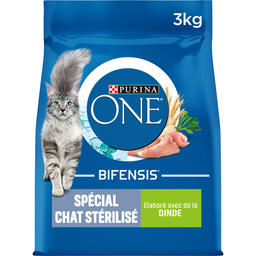 PURINA ONE Croquettes Pour Chat Adulte Stérilisé Dinde Céréales Complètes Bifensis PURINA ONE