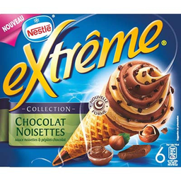 NESTLE 6 cones extreme chocolat/noisette 720ml - 396g
