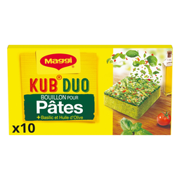 MAGGI Duo bouillon Kub pour pâtes basilic et huile d'olive 105g