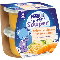 Nestle P'Tit Souper Bol Crème De Légumes Et Pâtes Dès 8 Mois 2X200G