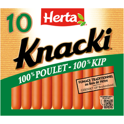 HERTA Knacki salchicha de pollo ahumada con madera de haya 350 g