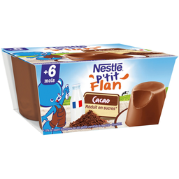 NESTLE P'tit Flan Chocolate 4 pots of 100 g