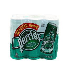 PERRIER slim can menthe 6X33cl
