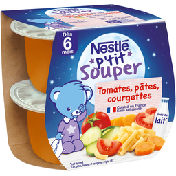 Nestle P'Tit Souper Bol Tomates Courgettes Et Pâtes Dès 6 Mois 2X200G