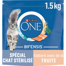 PURINA ONE Croquettes Pour Chat Adulte Stérilisé Truite Bifensis PURINA ONE