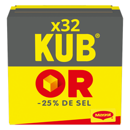 MAGGI Bouillon Kub or avec25% de sel 100% végétal 32 cubes 122 g